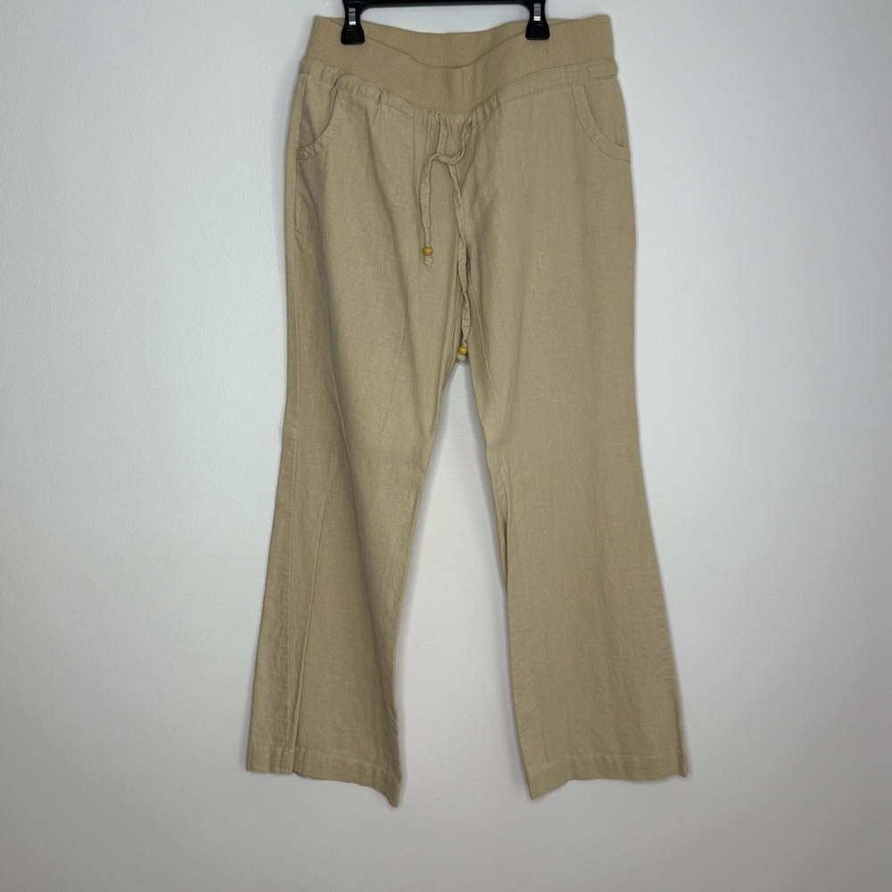 Love Tree Beige Ribbed Waist Pants